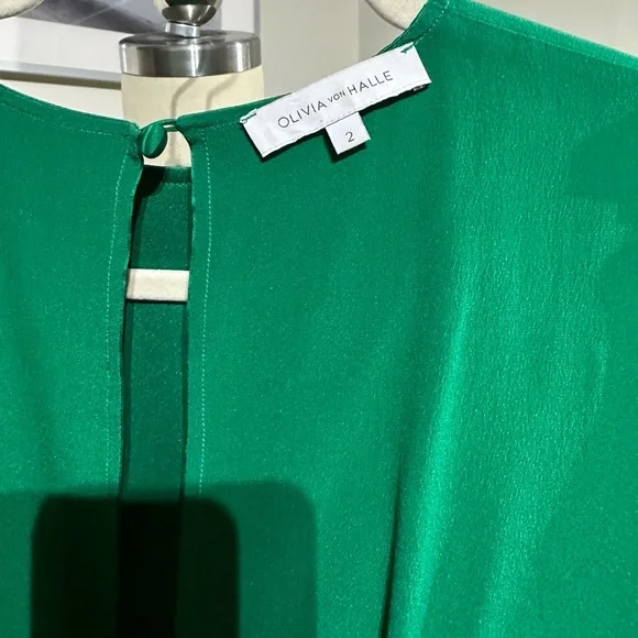 400$ Olivia Von Halle SILK MID-LENGTH DRESS SIZE XS - Picture 12 of 12